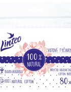 Linteo Natural Cotton Buds bețișoare din bumbac în săculeț 80 buc