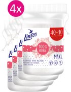 Linteo Natural Cotton Pads dischete demachiante 40 + 10ks x 4