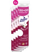 Linteo Natural Cotton Pads tampoane din bumbac 120 + 20ks x 4