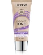 Lirene ALL DAY TONE! make up hidratant pentru o piele radianta culoare 03 Nude 30 ml