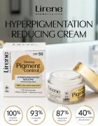 Lirene Derma Pigment Control Cream SPF 50 Cremă hidratantă radiance împotriva petelor pigmentare SPF 50 50 ml