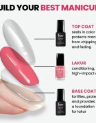 LONDONTOWN Kur Gel Genius Base Coat lac intaritor de baza pentru unghii fără utilizarea lămpii UV/LED 12 ml