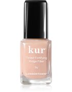 LONDONTOWN Kur Tinted Fortifying Ridge Filler lac de bază pentru unghii pentru netezire pentru unghii uscate si fragile culoare Apricot Beige 12 ml