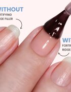 LONDONTOWN Kur Tinted Fortifying Ridge Filler lac de bază pentru unghii pentru netezire pentru unghii uscate si fragile culoare Petal Pink 12 ml