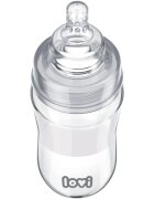 LOVI Glass biberon de sticlă 3m+ 250 ml