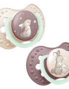 LOVI NIGHT&DAY Girl suzetă 0-6 m 2 buc