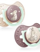 LOVI NIGHT&DAY Girl suzetă 6-18 m 2 buc