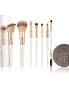 Luvia Cosmetics Prime Vegan set de pensule cu husă Sparkling Wine 10 buc
