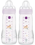 MAM Easy Active™ Baby Bottle biberon pentru copii 4m+ Purple 2x330 ml