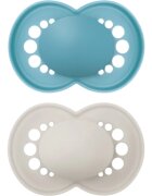 MAM Original 16m+ suzetă Turquoise/ Grey 2 buc