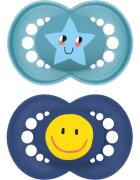 MAM Original 6+ months suzetă Turquoise/ Dark Blue 2 buc