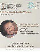 Matchstick Monkey Baby Gum & Teeth Wipes 0 m+ servetele pentru curatare pentru dinti limba si gingii 1 buc