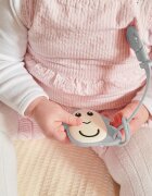 Matchstick Monkey Flat Face Teether & Soother Clip set cadou pentru copii Grey