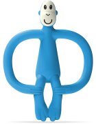 Matchstick Monkey Monkey Teether jucărie pentru dentiție perie 2 in 1 Blue 1 buc