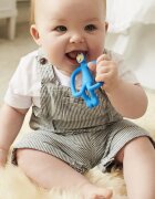 Matchstick Monkey Monkey Teether jucărie pentru dentiție perie 2 in 1 Blue 1 buc