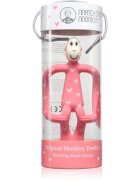 Matchstick Monkey Teething Toy and Gel Applicator jucărie pentru dentiție perie 2 in 1 Hearts Pink 1 buc