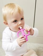 Matchstick Monkey Teething Toy and Gel Applicator jucărie pentru dentiție perie 2 in 1 Pink 1 buc