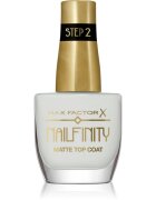 Max Factor Nailfinity Matte Top Coat lac gel de unghii pentru acoperirea superioară cu efect matifiant culoare 101 Velvet Curtain 12 ml