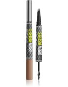 MAYBELLINE NEW YORK Brow Inserts creion pentru sprancene perie 2 in 1 culoare 2 Soft Brown 1.25 ml