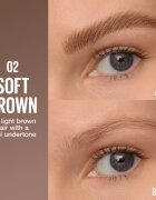 MAYBELLINE NEW YORK Brow Inserts creion pentru sprancene perie 2 in 1 culoare 2 Soft Brown 1.25 ml