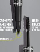 MAYBELLINE NEW YORK Brow Inserts creion pentru sprancene perie 2 in 1 culoare 2 Soft Brown 1.25 ml