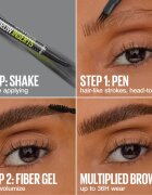 MAYBELLINE NEW YORK Brow Inserts creion pentru sprancene perie 2 in 1 culoare 2 Soft Brown 1.25 ml