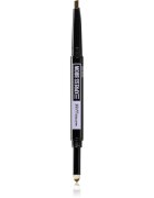 MAYBELLINE NEW YORK Express Brow Satin Duo creion pentru sprâncene pulbere duo culoare 02 - Medium Brown