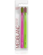 MEDIBLANC 5490 Ultra Soft periuțe de dinți ultra moale Pink Green 2 buc