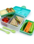 Melii Bento Box caserolă de mâncare Blue Mint Lime 1446 ml
