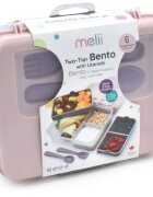 Melii Bento Box caserolă de mâncare Pink Purple Gray 1446 ml