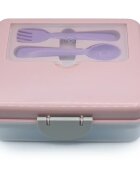 Melii Bento Box caserolă de mâncare Pink Purple Gray 1446 ml