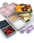 Melii Bento Box caserolă de mâncare Pink Purple Gray 1446 ml