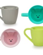 Melii Silicone Bear Mug ceasca Pink & Purple 2x145 ml