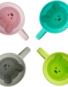 Melii Silicone Bear Mug ceasca Pink & Purple 2x145 ml