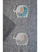 Milin Big Wooden Lacing Toy Elephant Oliver jucărie cu activități 195 cm x 16 cm x 07 cm 1 buc