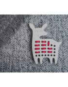 Milin Big Wooden Lacing Toy Little Deer Emily jucărie cu activități 18 cm x 13 cm x 07 cm 1 buc
