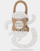 Milin Big Wooden Lacing Toy Monkey Amelia jucărie cu activități 20 cm x 175 cm x 07 cm 1 buc