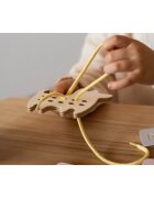 Milin Small Wooden Lacing Toy Dog jucărie cu activități 10 cm x 10 cm x 07 cm 1 buc