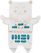 Milin Wooden Lacing Toy Mr. Teddy jucărie cu activități 22 cm x 17 cm x 07 cm 1 buc