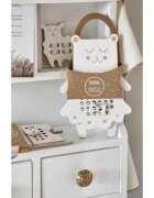 Milin Wooden Lacing Toy Mrs. Teddy jucărie cu activități 22 cm x 16 cm x 07 cm 1 buc