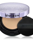 Mizon Vegan Collagen Cushion SPF38 PA++ burete cu machiaj de lungă durată cu o protectie UV ridicata culoare #21 Light Beige 2x15 g