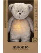 Moonie Bear 2.0 Organic Grey jucărie de adormit cu melodie 1 buc
