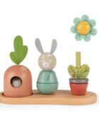 MOULIN ROTY Wooden Stack Up Toy Trois Petits Lapins jucărie cu activități din lemn 12m+ 1 buc