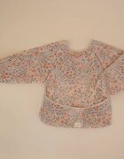 Mushie Long Sleeve Bib bavețică Pastel Blooms 6-24m 1 buc