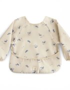 Mushie Long Sleeve Bib bavețică Whales 6-24m 1 buc