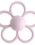 Mushie Rattle Teether Toy jucărie pentru dentiție cu zornăitoare Soft Lilac 1 buc