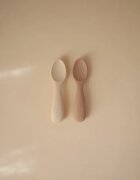 Mushie Toddler Starter Spoons linguriță Natural/ Shifting Sand 12m+ 2 buc