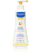 Mustela Bébé Dry Skin gel nutritiv de curățare cu cremă protectoare pentru refacerea barierei pielii pentru nou-nascuti si copii 300 ml