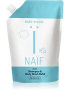 Naif Baby & Kids 2-in-1 gel si sampon pentru bebelusi fara parfum Reffil 500 ml