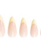 Nail HQ Almond Lemon French unghii artificiale cu lipici 24 buc